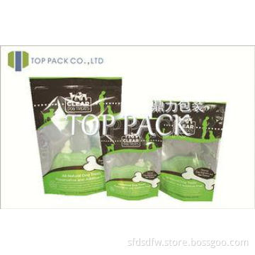Bottom Gusset Pet Food Bags With Zipper 100g 250g 500g Gree